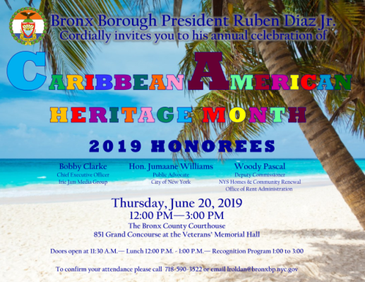 Caribbean Heritage Month Celebration flyer
